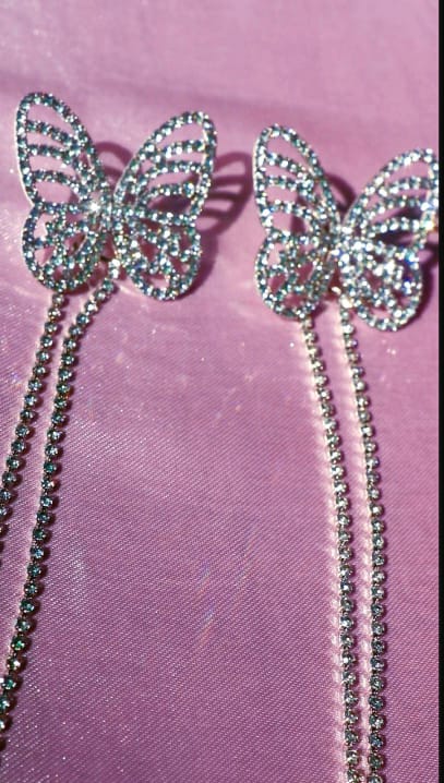 Butterfly Statement Korean Earrings – Trendy Crystal Jewelry